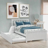 Bellemave® Twin Size Platform Bed with Trundle - Bellemave
